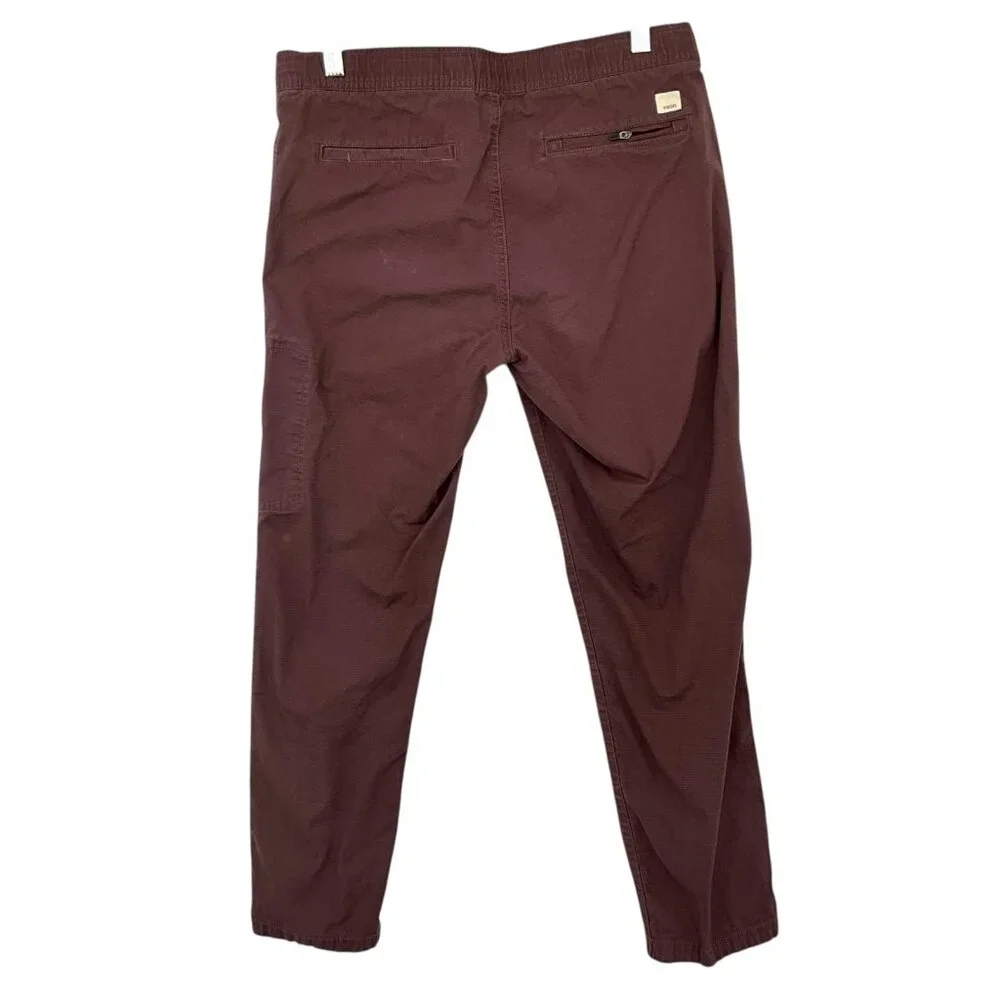 Vuori Ripstop Pants Chestnut Brown Mid Rise Drawstring Size Medium M - Picture 5 of 9